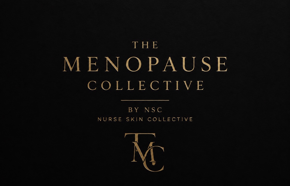 The Menopause Collective by NSC — gold logo on black